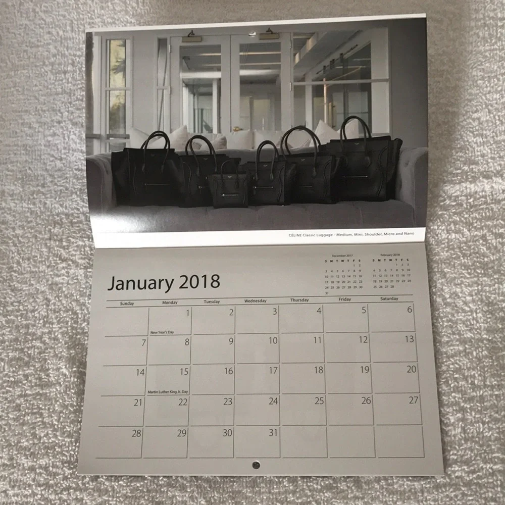 Fashionphile 2018 Monthly Calendar